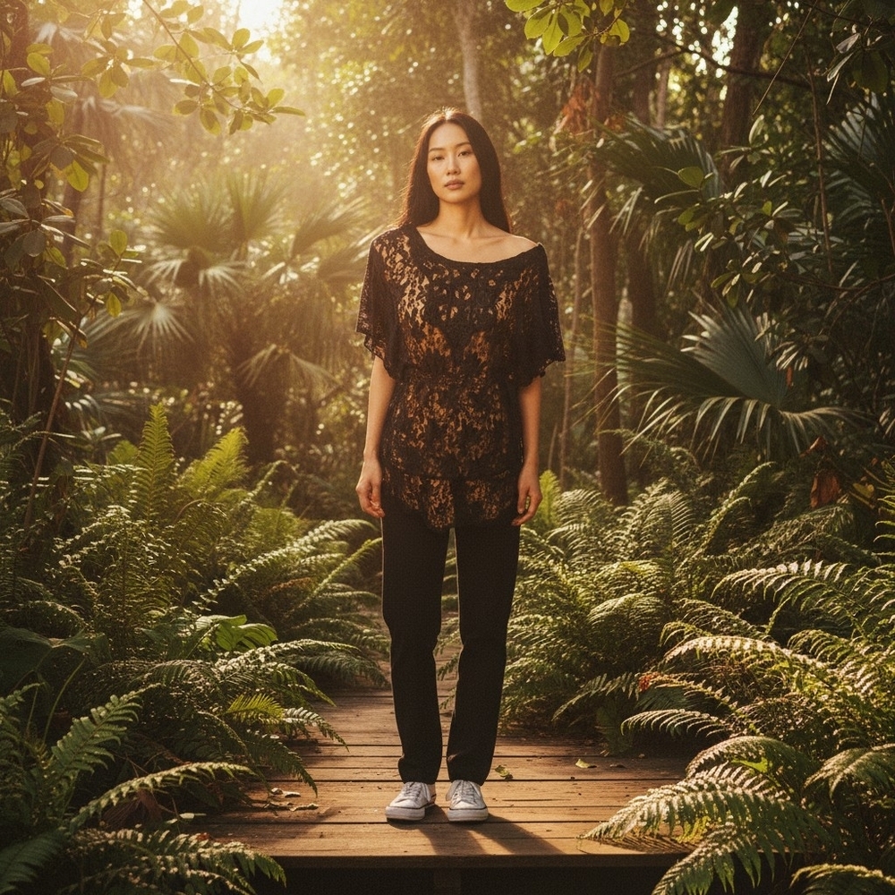 Heart Soul Black Lace Beach Cover L